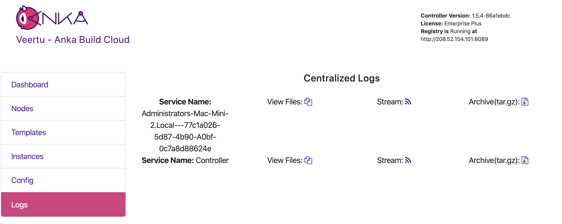 agent logs